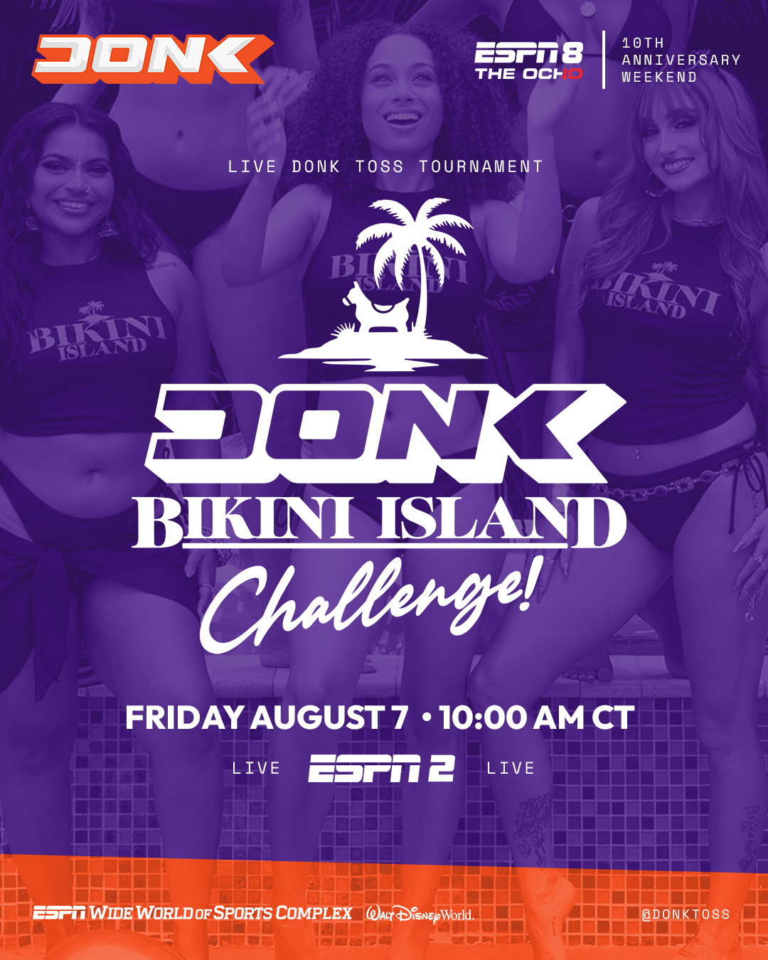 DONK Bikini Island Challenge — Live from Disney World Promo Graphic